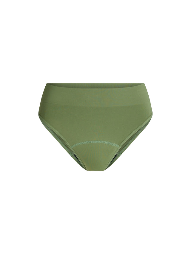 ModiComfort Seamless Bikini 2 Pack Moderate Laurel Green/Bitter Chocolate Brown