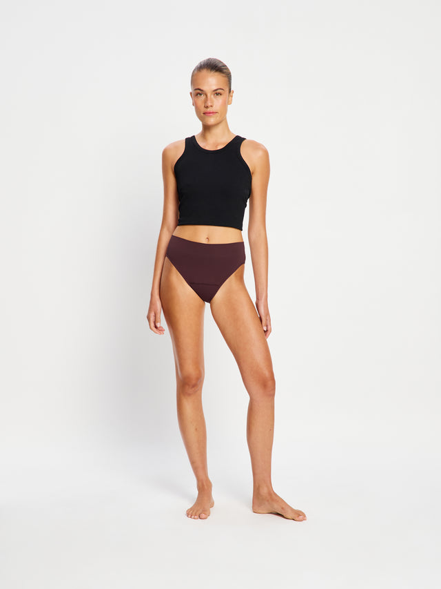 ModiComfort Seamless Bikini 2 Pack Moderate Laurel Green/Bitter Chocolate Brown