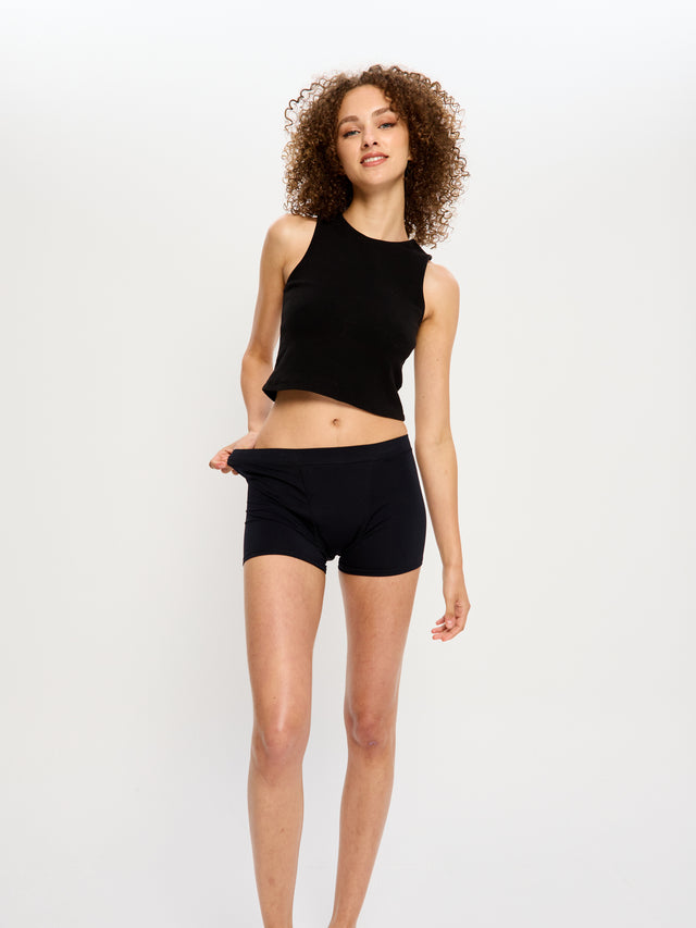 Soft Stretch Seamless Boyshort 2 Pack Super Black