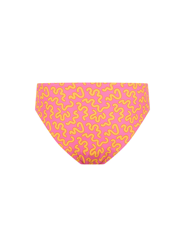Teen Swimwear Bikini Brief Light Wavy Pink