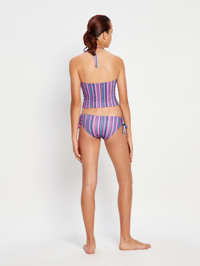 Teen Swimwear Boyleg Super Violet Rose Stripe