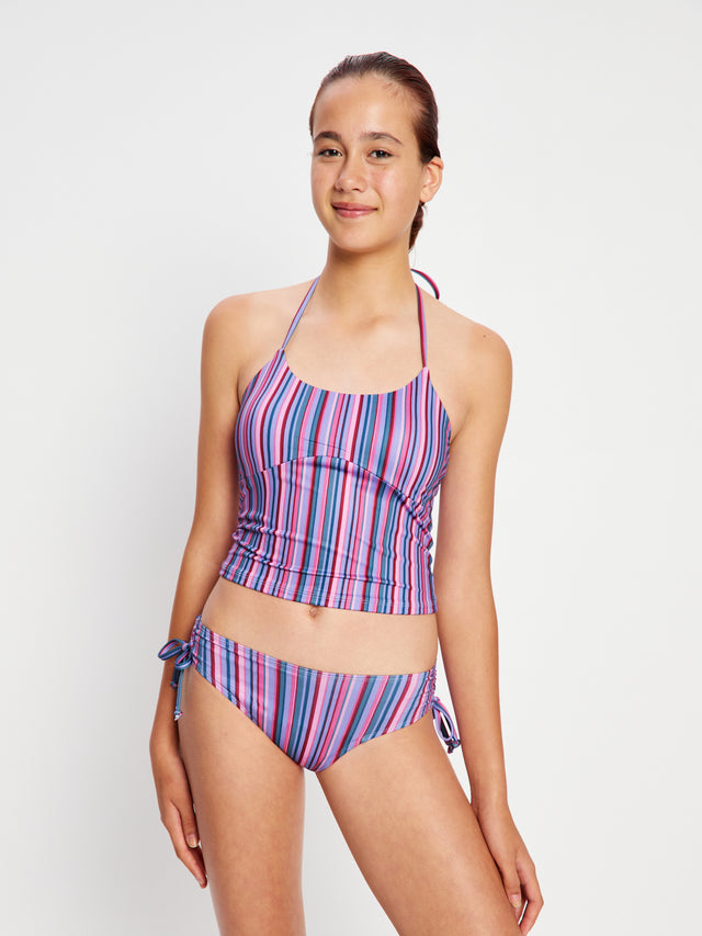 Teen Swimwear Boyleg Super Violet Rose Stripe