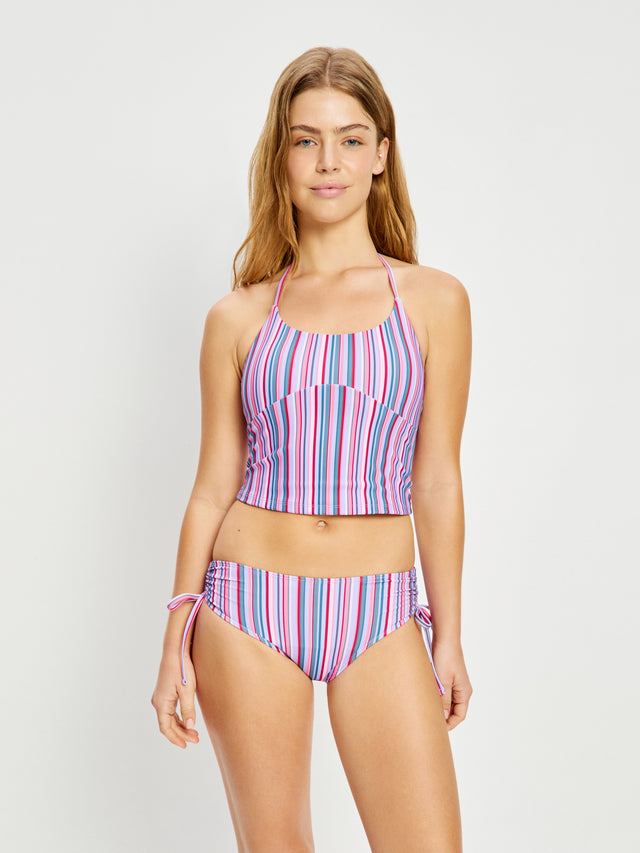 Teen Swimwear Boyleg Super Violet Rose Stripe