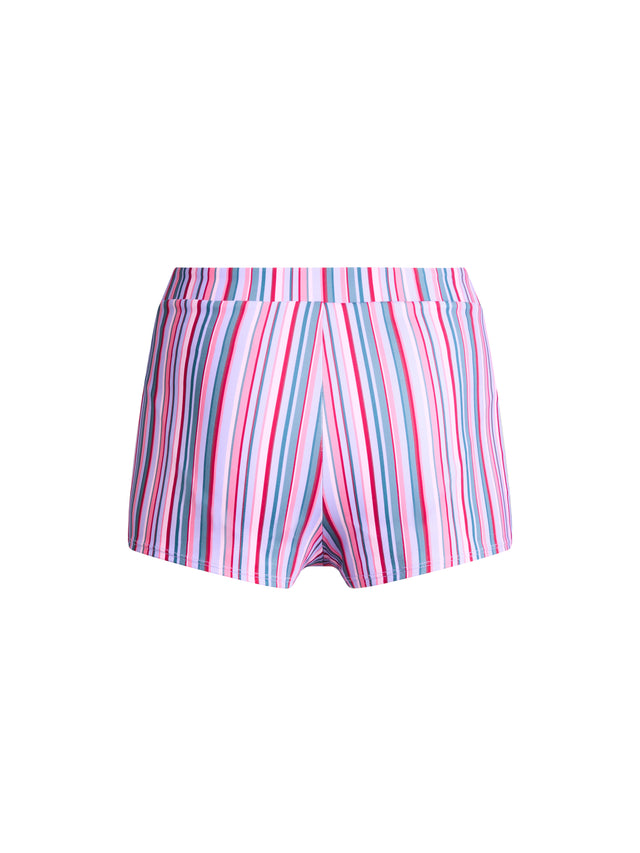 Teen Swimwear Boyshort Super Violet Rose Stripe