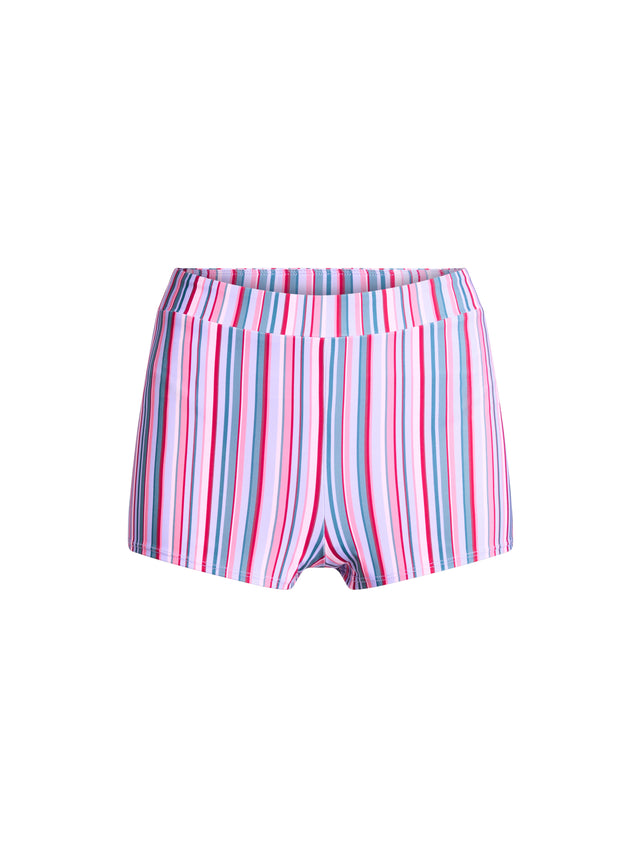 Teen Swimwear Boyshort Super Violet Rose Stripe