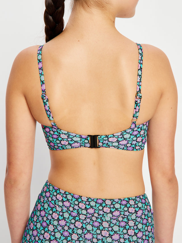 Teen Swimwear Bandeau Strap Crop Top Luna Blossom Black