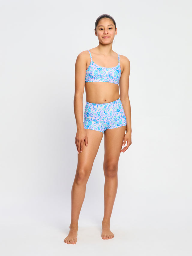 Teen Swimwear Hi Waist Short Super Paisley Pink