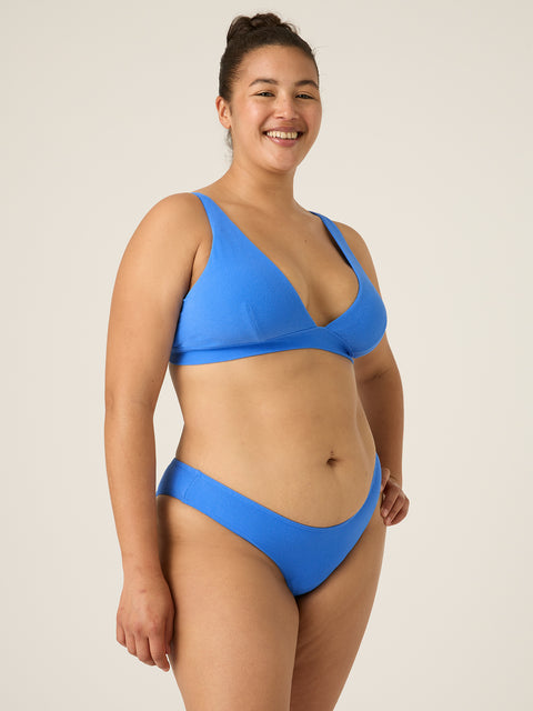 Swimwear Soft Stretch Brazilian Brief Light-Moderate Ultramarine Blue –  Modibodi US