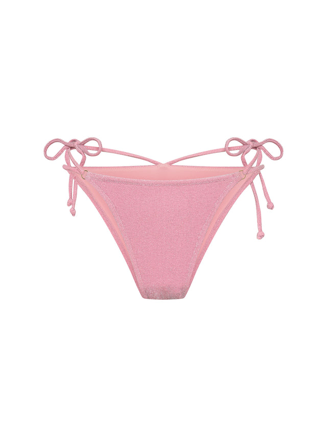 Swimwear Shimmer Hi-Leg String Bottom Super Peony Pink