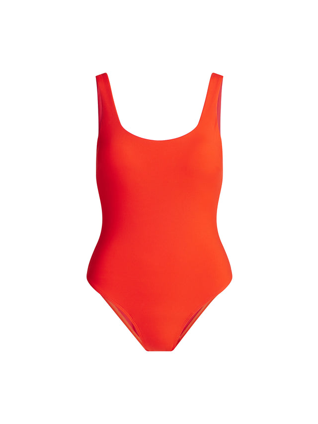Swimwear Scoop Neck One Piece Light Poinciana