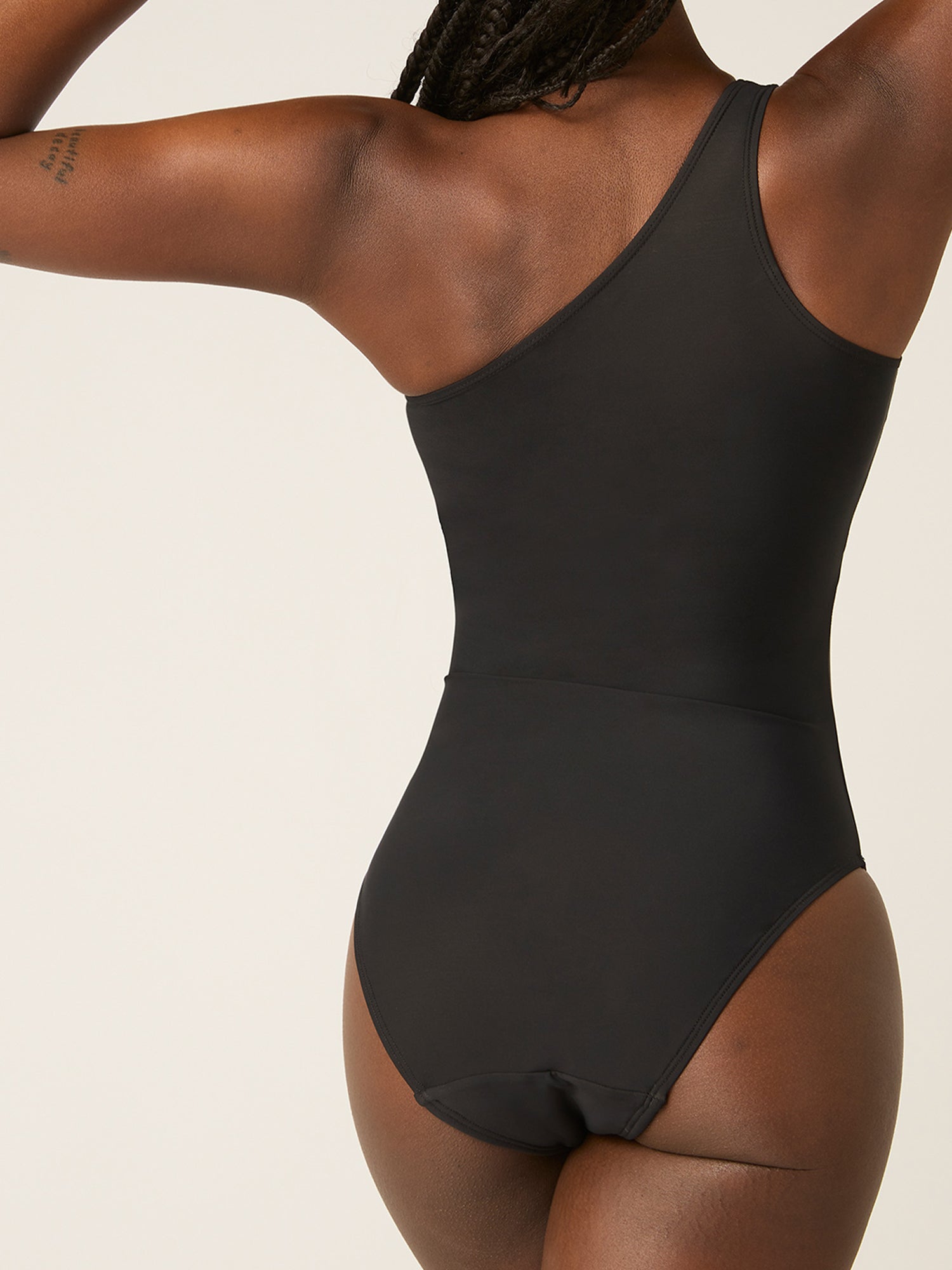 Period Swimwear One-Shoulder One-Piece - Light in Black | Modibodi