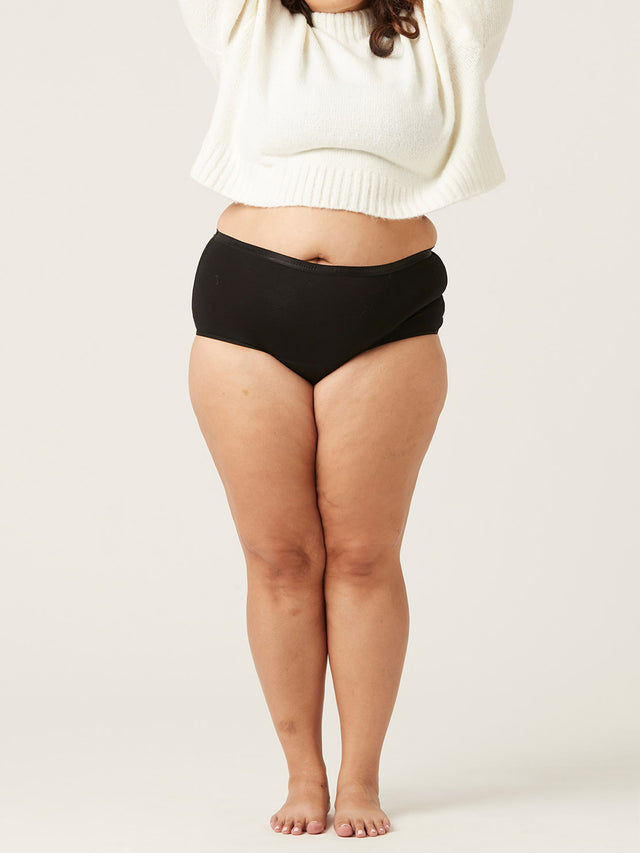 Vegan Full Brief Heavy-Overnight Black