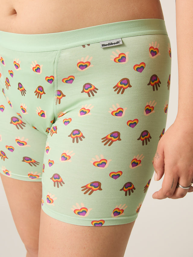 Pride Longline Short Light Hand Multi Print